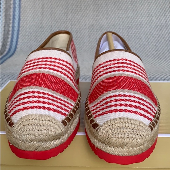 MICHAEL KORS MATHILDE ESPADRILLE CANVAS SCARLET ML - Picture 7 of 16